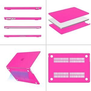 Hot Pink Apple MacBook Laptop hard shell case, screenprotector, keyboard keys